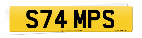 Registration number S74 MPS